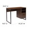 Merrick Lane Brighton Rustic Computer Desk with Shelving and Storage Drawer Metal Frame Pedestal Base Home Office Desk
